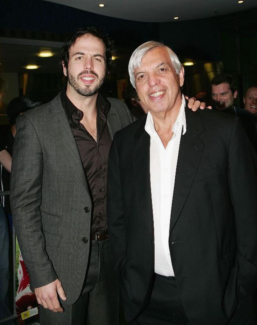 Angus Sampson and Graham Sampson at the world premiere of "Footy Legends."