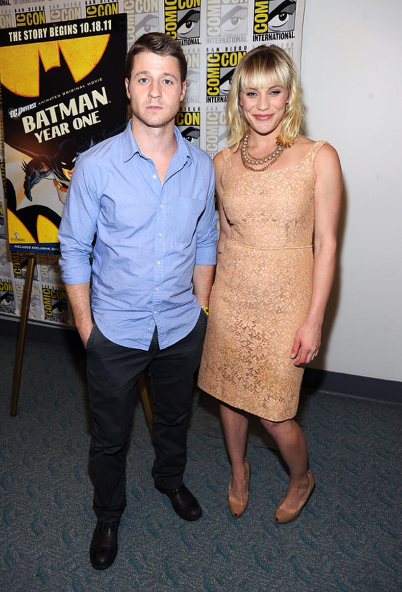 Benjamin McKenzie and Katee Sackhoff at the press room for "Batman Year One" during the Comic-Con 2011 in California.
