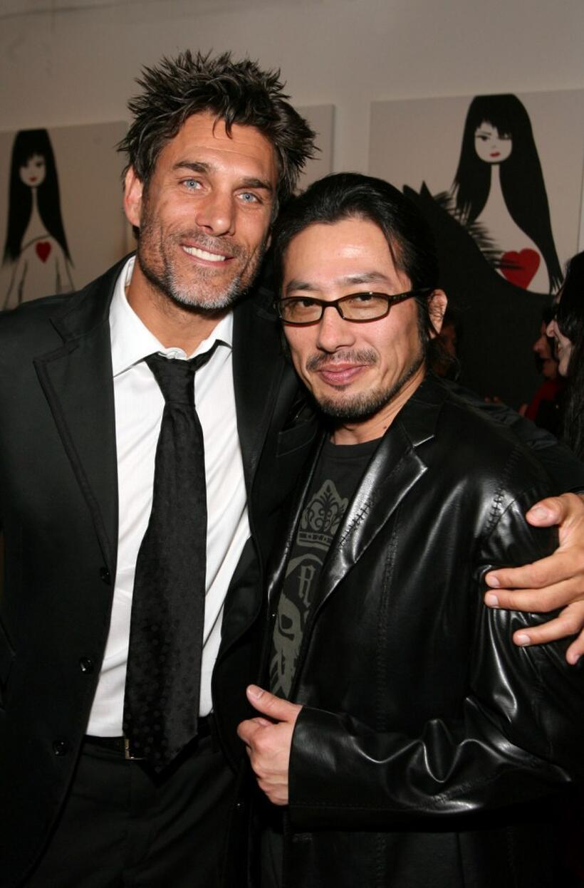James Hyde and Hiroyuki Sanada at Ghettogloss presents "Love Is The Drug" by artist Sue Ling Hyde.
