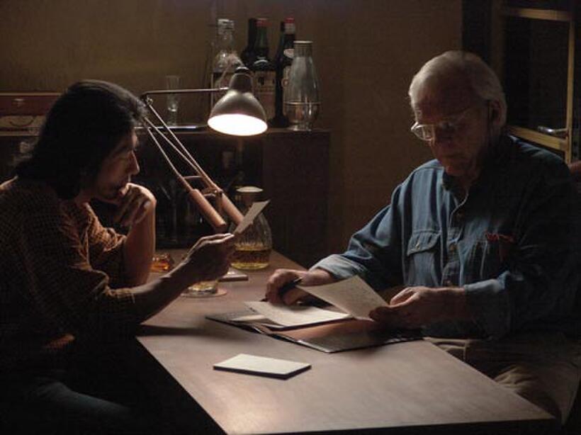 Hiroyuki Sanada and Anthony Hopkins in "The City of Your Final Destination."