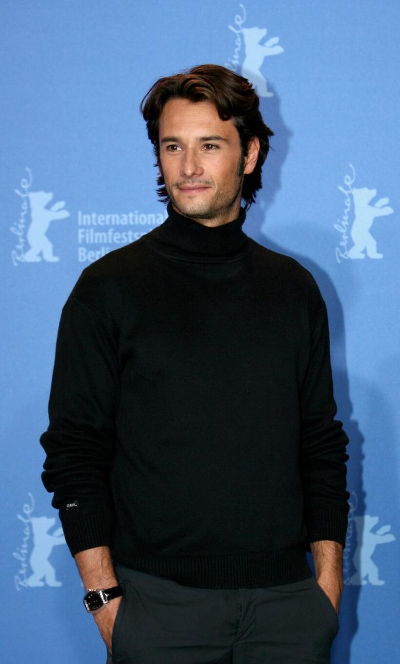 Rodrigo Santoro at the press conference of "300" during the 57th Berlin International Film Festival.