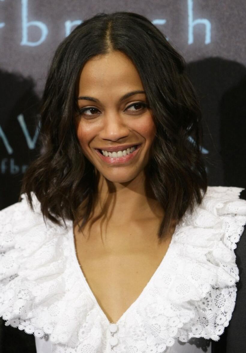 Zoe Saldana at the photocall of "Avatar."