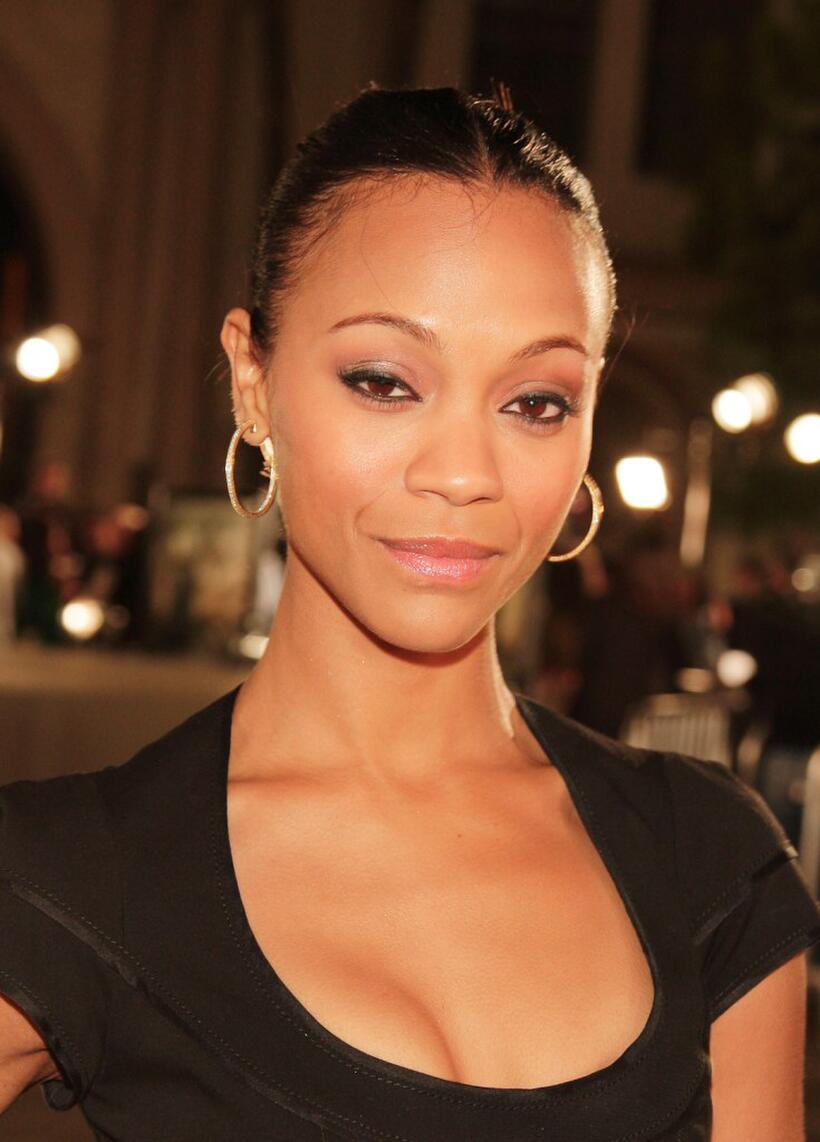 Zoe Saldana at the premiere of "Cloverfield."