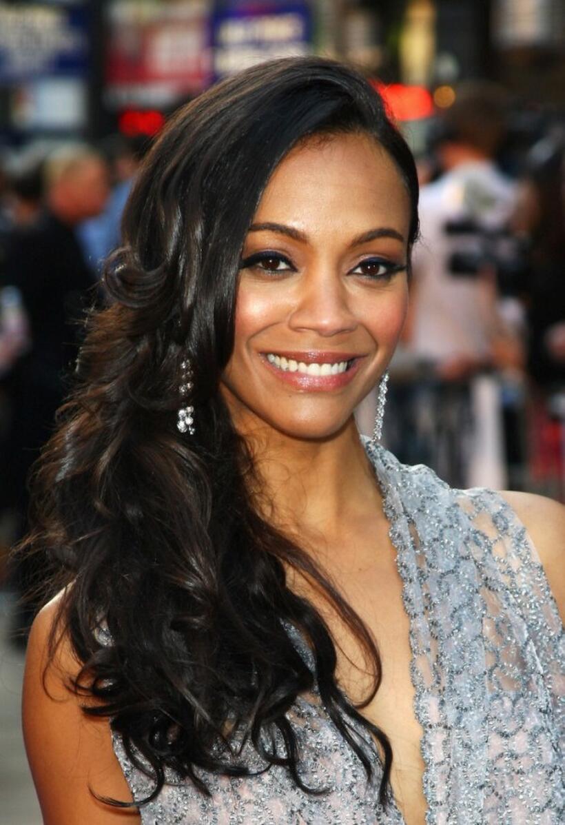 Zoe Saldana at the UK premiere of "Star Trek."