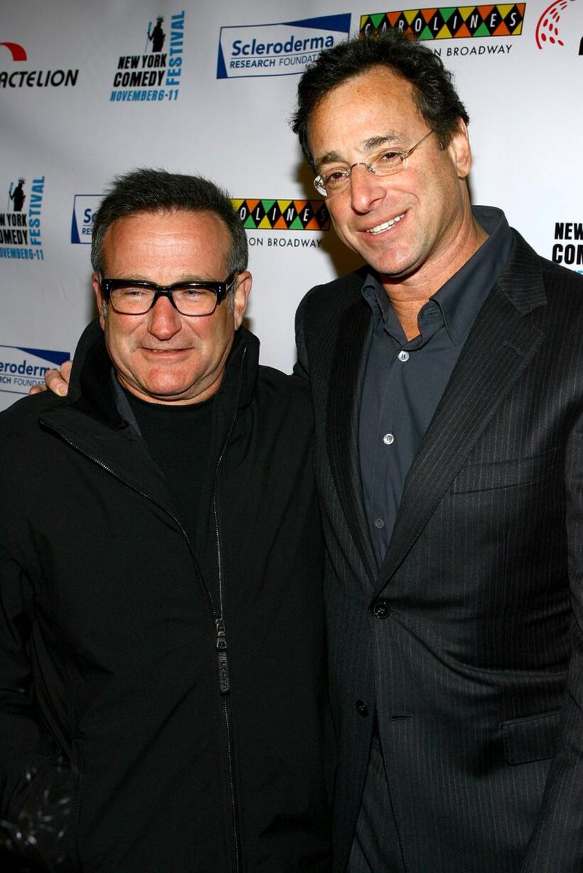 Bob Saget and Robin Williams at the "Cool Comedy - Hot Cuisine."