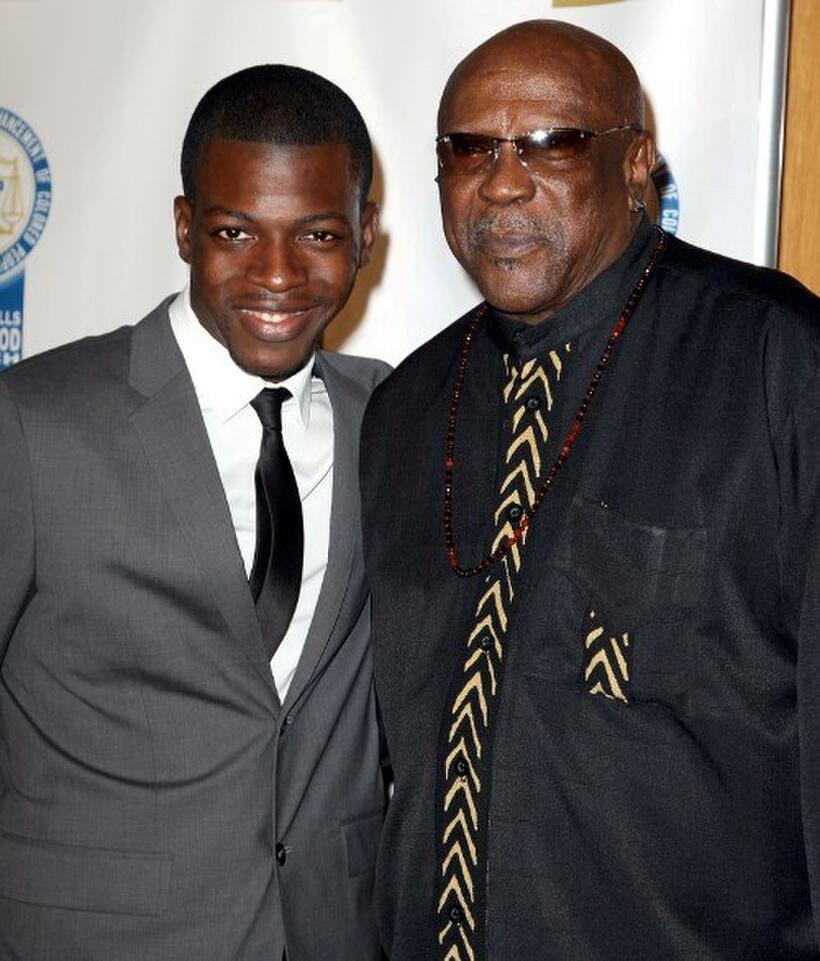 Cedric Sanders and Louis Gossettt Jr. at the 19th NAACP Theatre Awards.