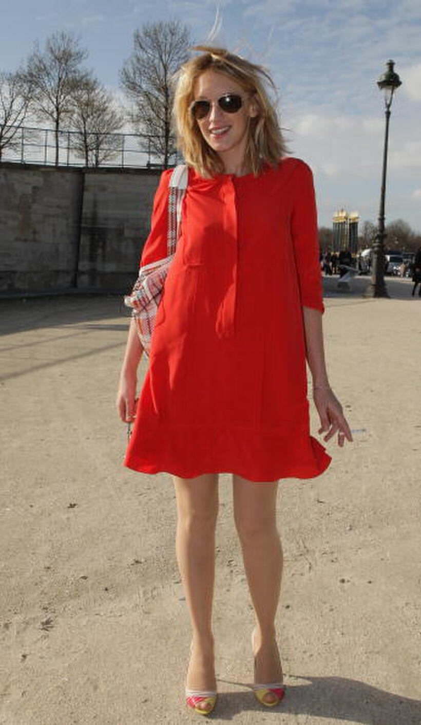Ludivine Sagnier at the Chloe fashion show, during the autumn/winter 2008-2009 ready-to-wear collection show.