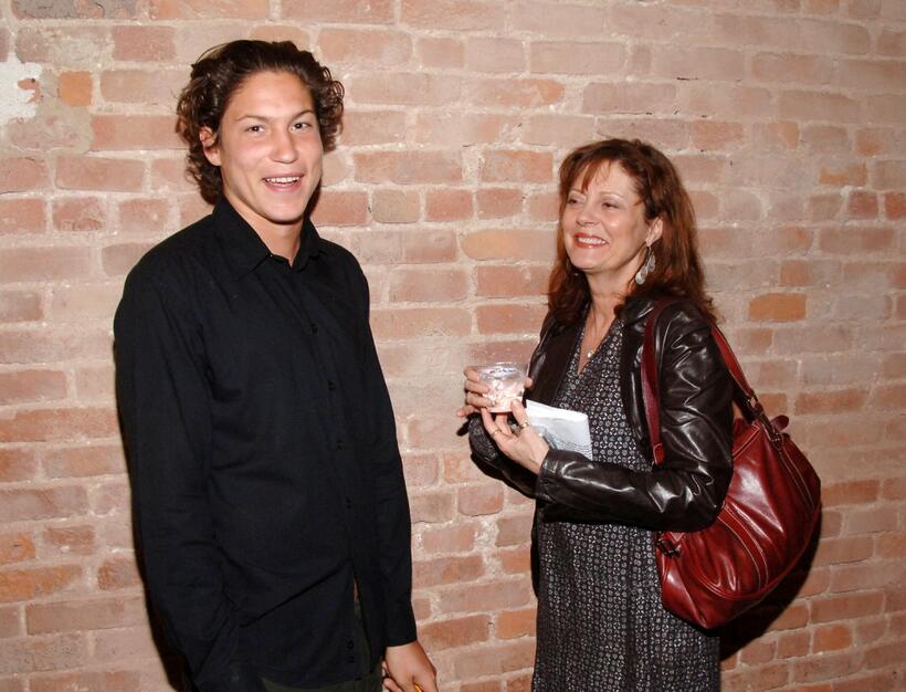 Susan Sarandon and Vito Schnabel at the Nest Foundation Benefit in New York City.