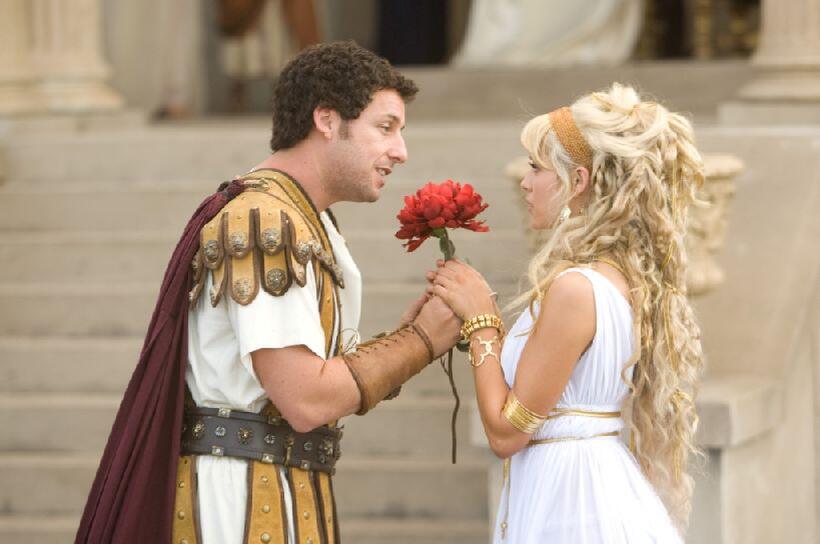 Adam Sandler and Teresa Palmer in "Bedtime Stories."