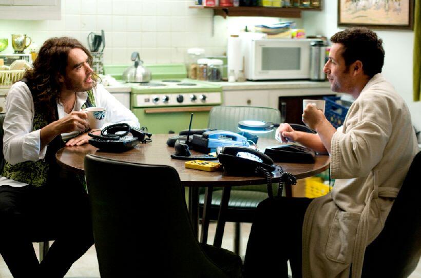 Russell Brand and Adam Sandler in "Bedtime Stories."