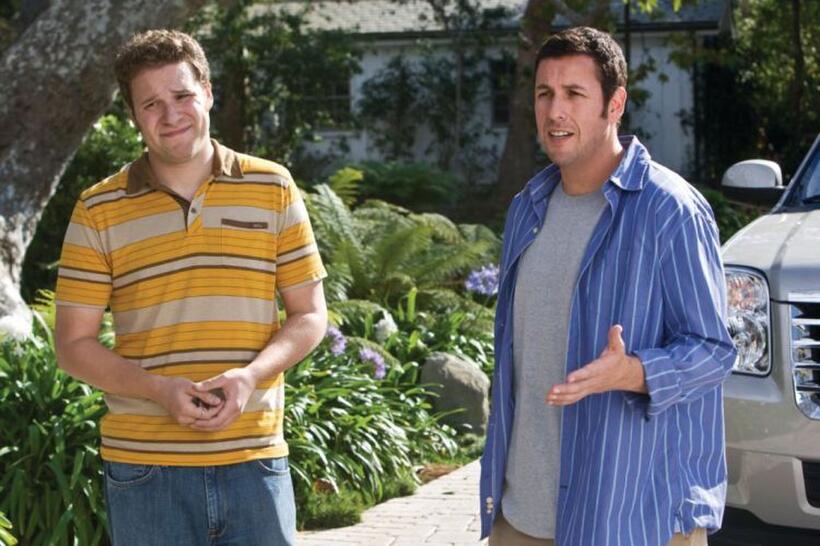 Seth Rogen as Ira and Adam Sandler as George in "Funny People."