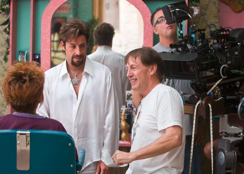 Adam Sandler and Director Dennis Dugan on the set of "You Don't Mess With the Zohan."