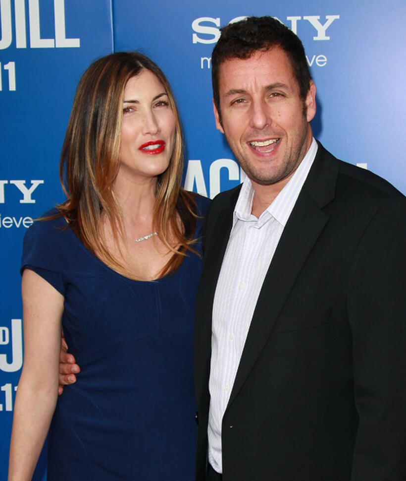 Adam Sandler and Jackie Sandler at the California premiere of "Jack And Jill."