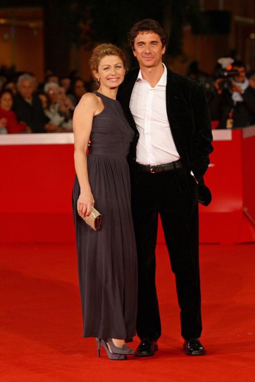 Amanda Sandrelli and Blas Roca-Rey at the premiere of "Christine, Cristina" during the 4th Rome International Film Festival.