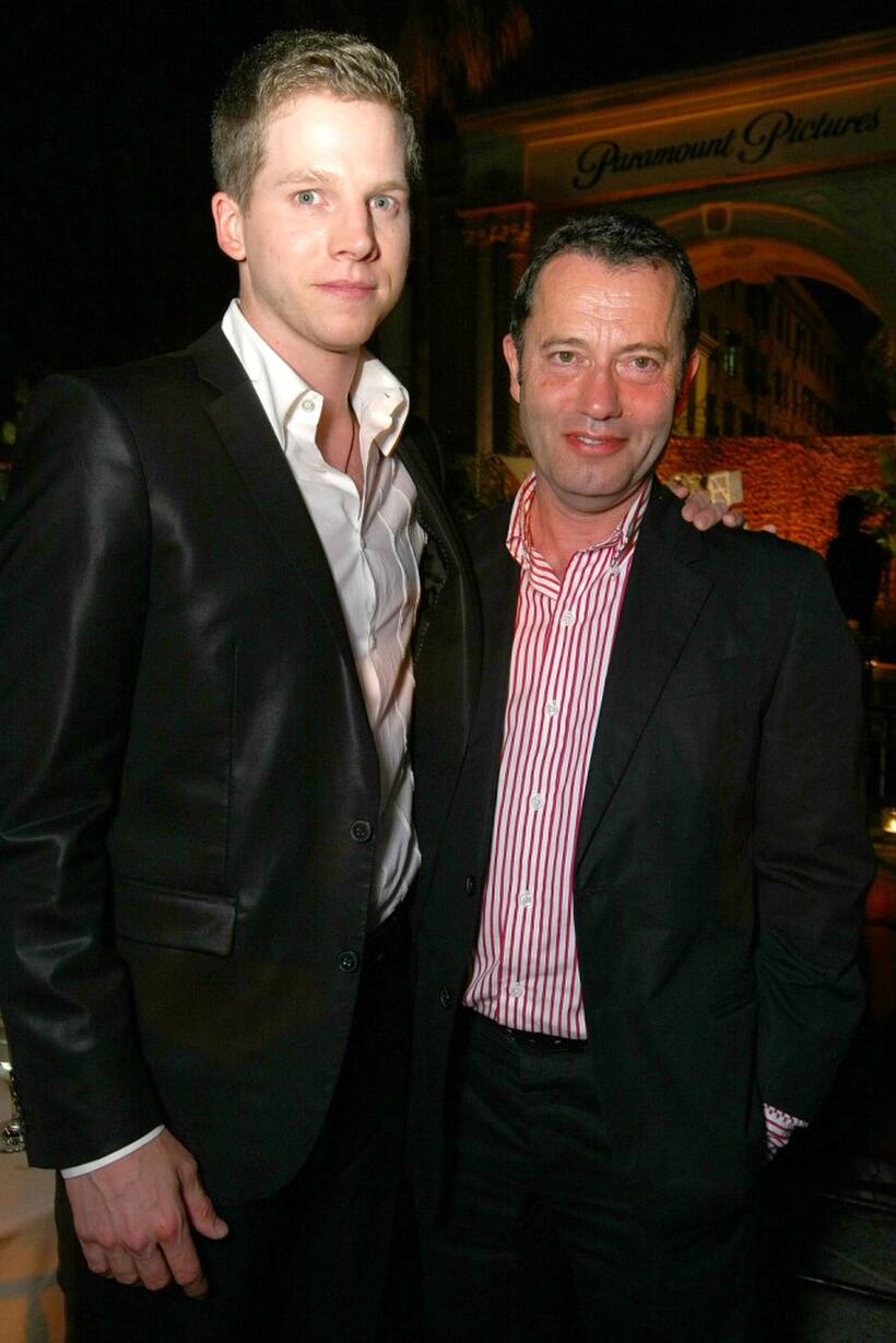 Stark Sands and Colin Calendar at the after party of the premiere of "Generation Kill."