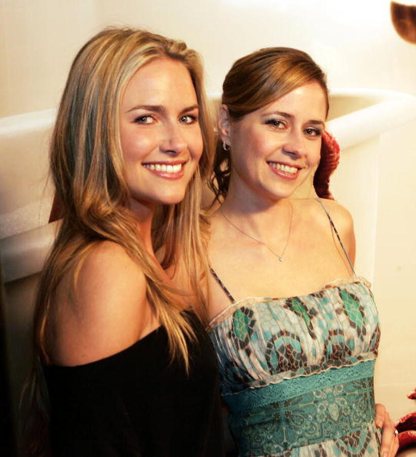 Tania Saulnier and Jenna Fischer at the premiere of "Slither."