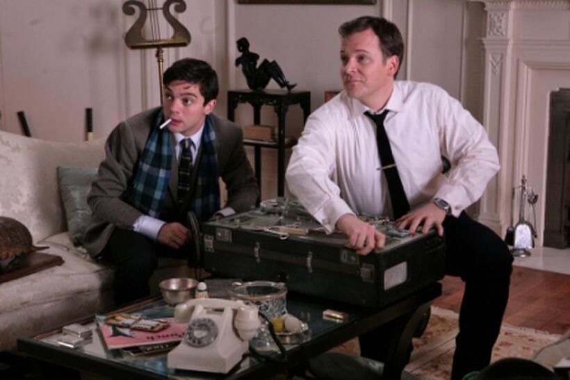 Dominic Cooper as Danny and Peter Sarsgaard as David in "An Education."