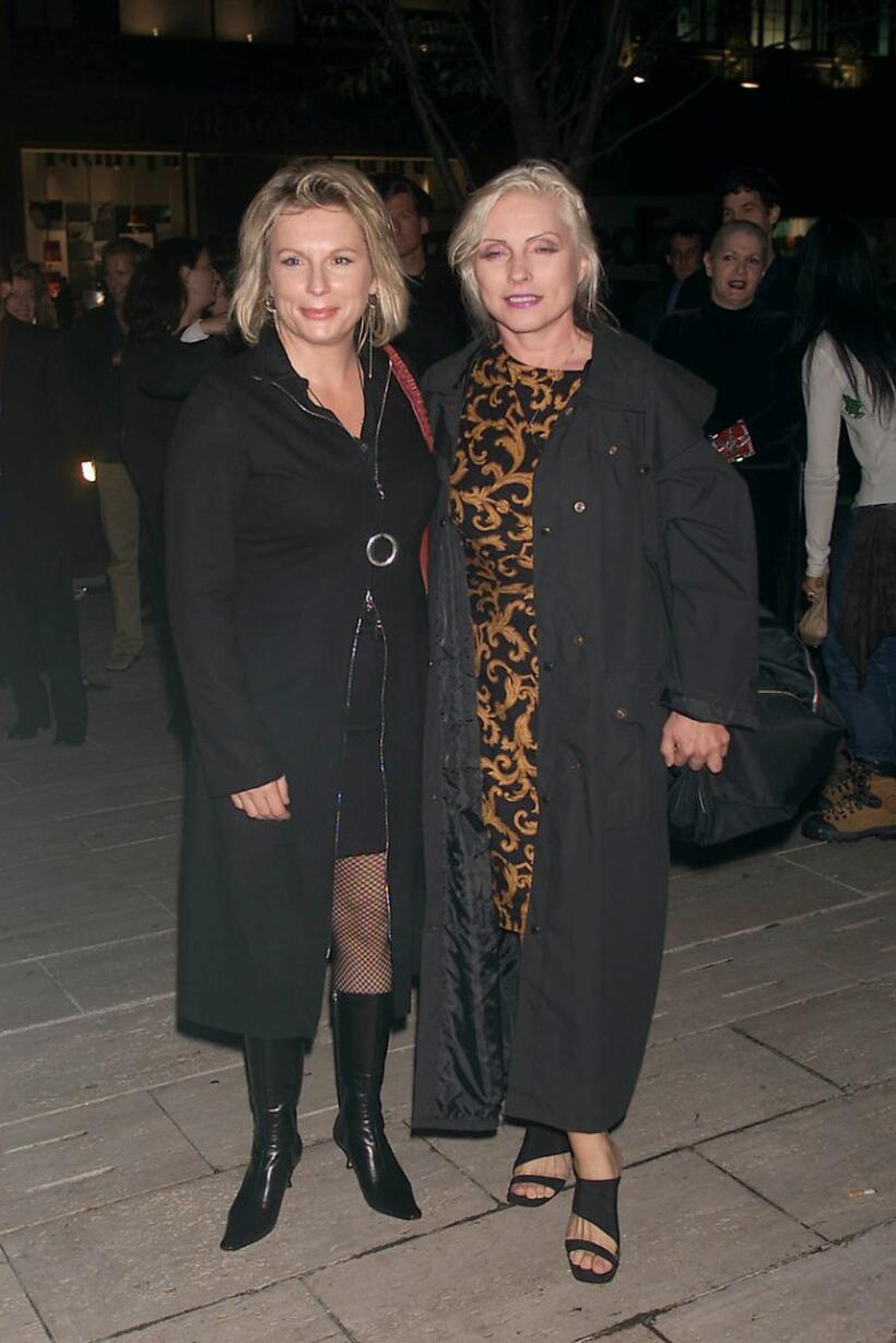 Jennifer Saunders and Debbie Harry at the premiere party of "Absolutely Fabulous."