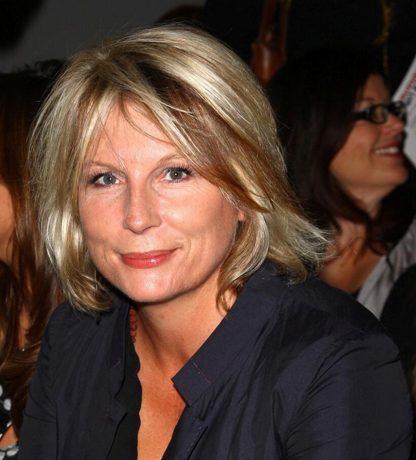 Jennifer Saunders at the Betty Jackson fashion show.