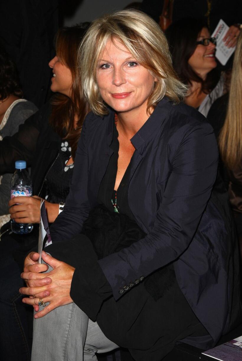 Jennifer Saunders at the Betty Jackson fashion show.