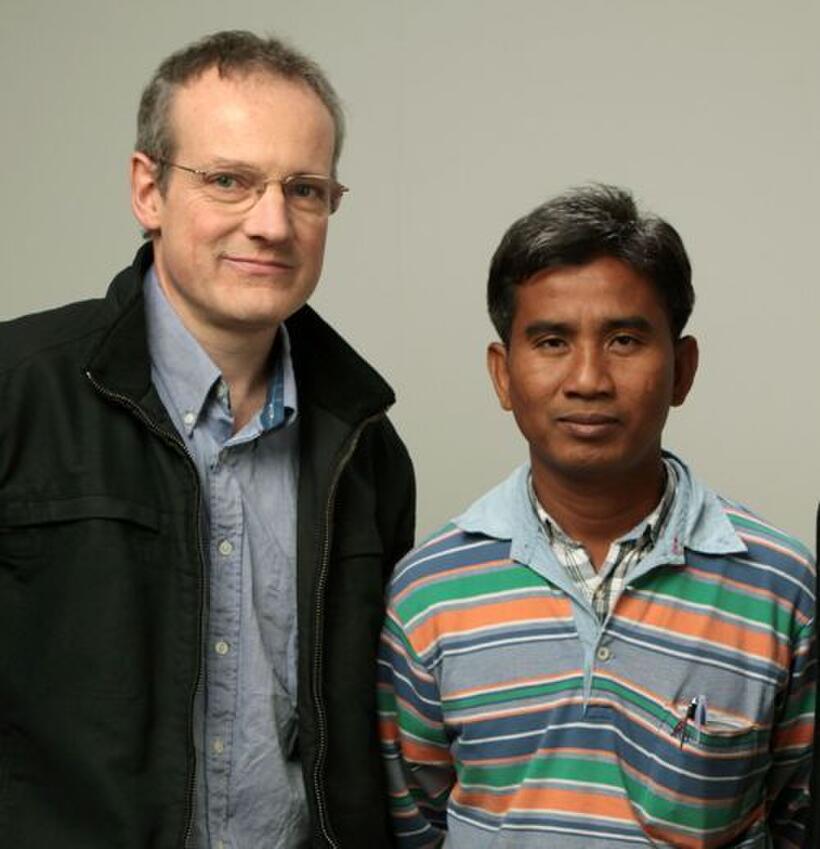 Rob Lemkin and Thet Sambath at the 2010 Sundance Film Festival.