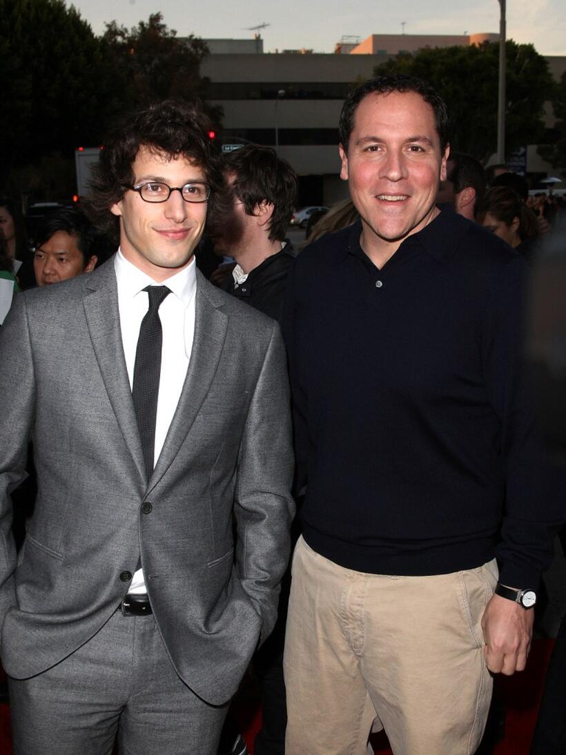 Andy Samberg and Guest at the premiere of "I Love You, Man."