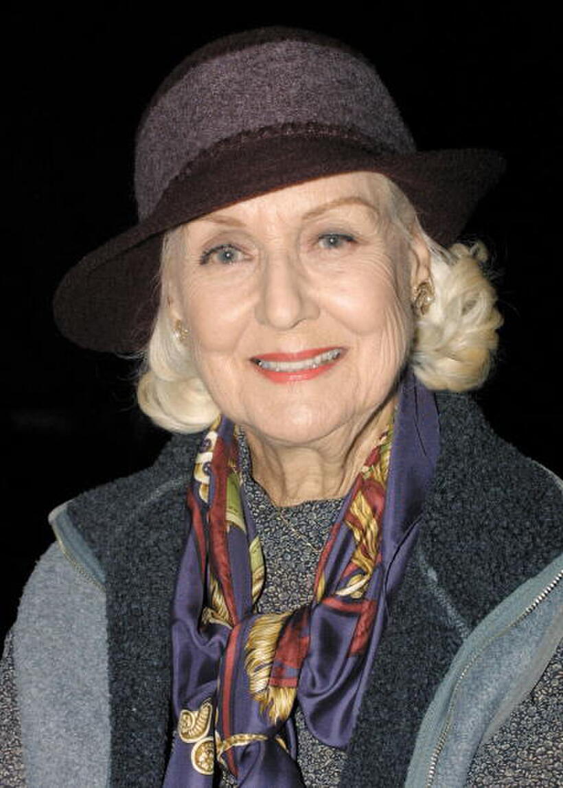 Ann Savage at the press conference announcing detail plans for the Motion Picture Hall Of Fame.