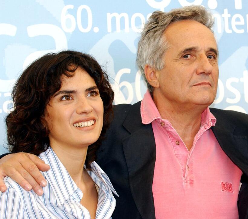 Maya Sansa and Director Marco Bellocchio at the 60th Venice Film Festival.
