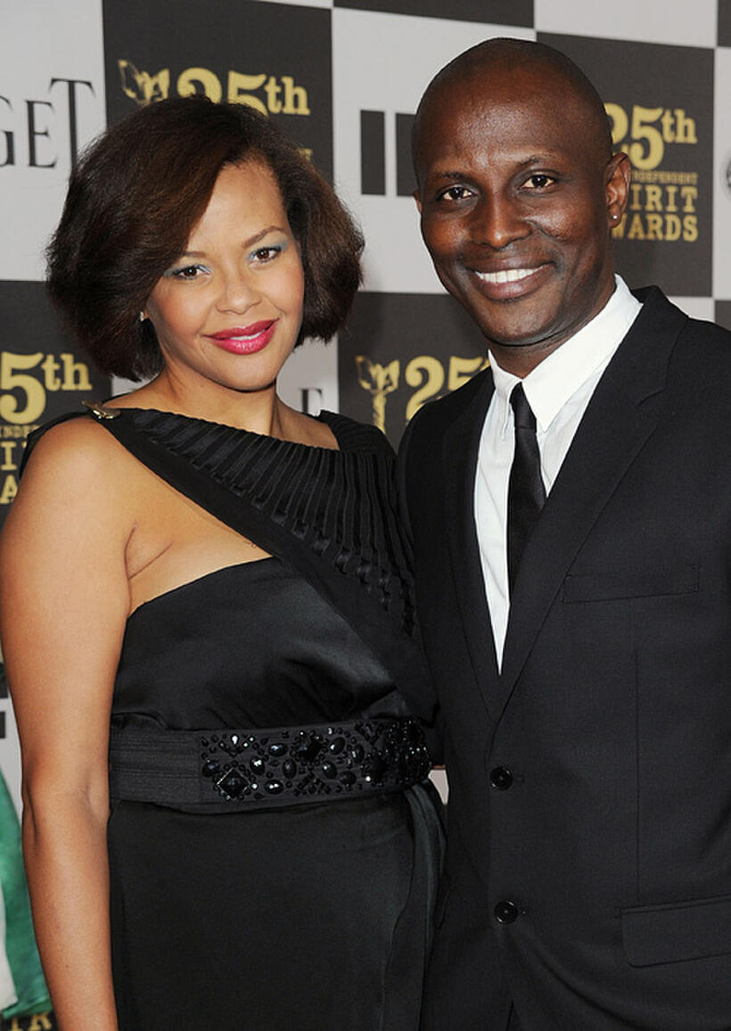 Souleymane Sy Savane and Guest at the 25th Film Independent Spirit Awards in California.