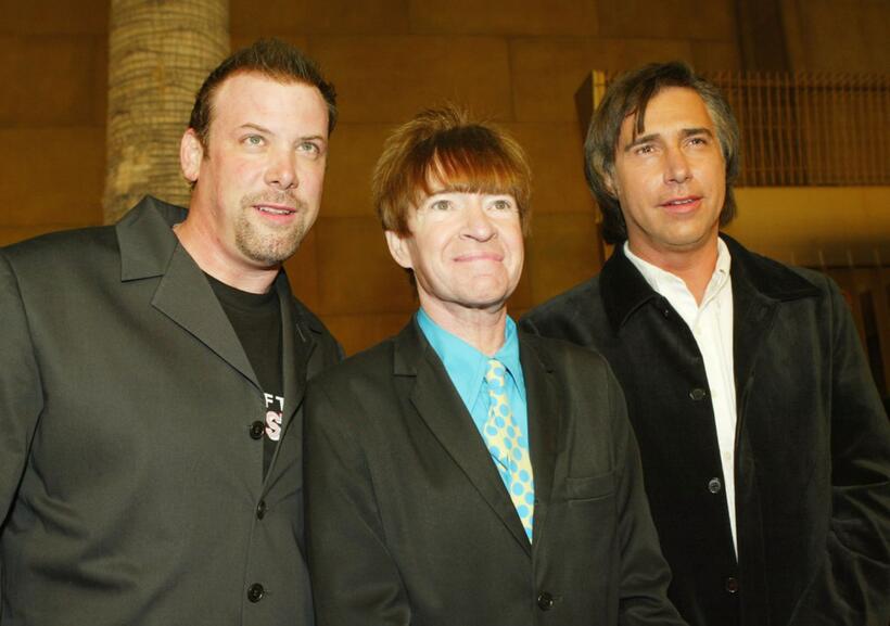 Tommy Perna, Rodney Bingenheimer and Chris Carter at the premiere of "The Mayor of Sunset Strip."