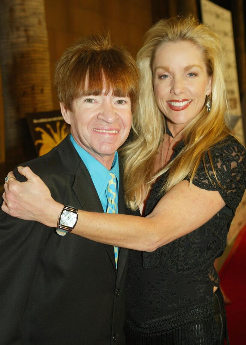 Rodney Bingenheimer and Cherie Currie at the premiere of "The Mayor of Sunset Strip."