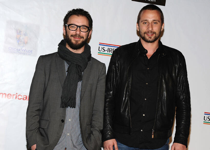 Director Michael R. Roskam and Matthias Schoenaerts at the 7th Annual "Oscar Wilde: Honoring The Irish In Film" Pre-Academy Awards Event in California.