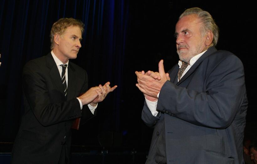 Maximilian Schell and Kevin Kline at the Bernhard Wicki Award "Die Bruecke - Der Friedenspreis des Deutschen Films 2007" at the Gasteig in Munich, Germany.