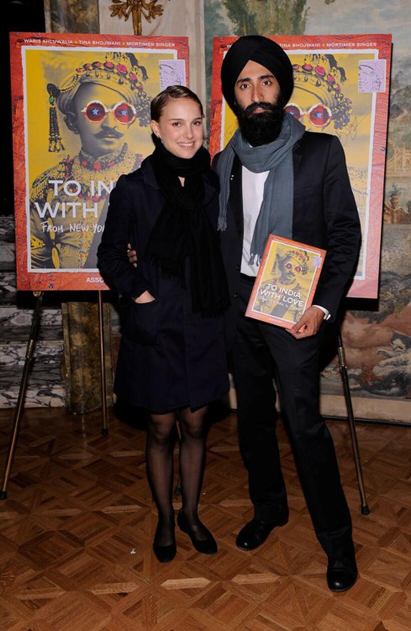 Natalie Portman and Waris Ahluwalia at the "To India With Love: From New York To Mumbai" book launch.