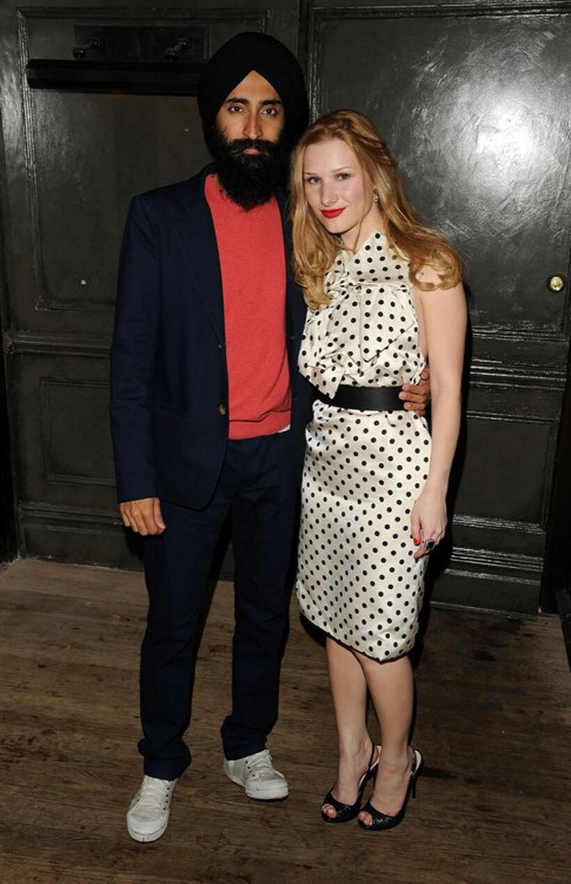Waris Ahluwalia and Olga Rei at the Art Ruby dinner to celebrate Richard Phillips.