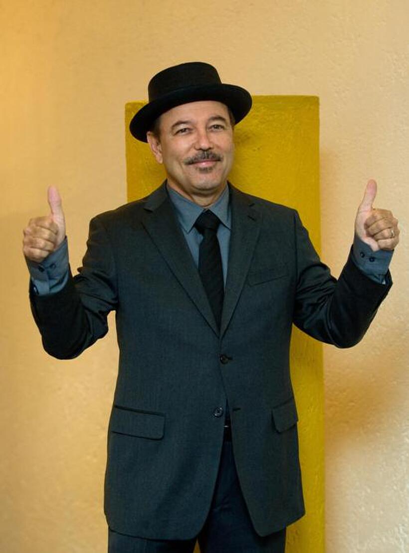 Ruben Blades at the press conference in Mexico City.