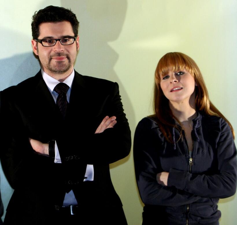 Rick Kavanian and Jasmin Schwiers at the photocall of "Killing is my business honey."