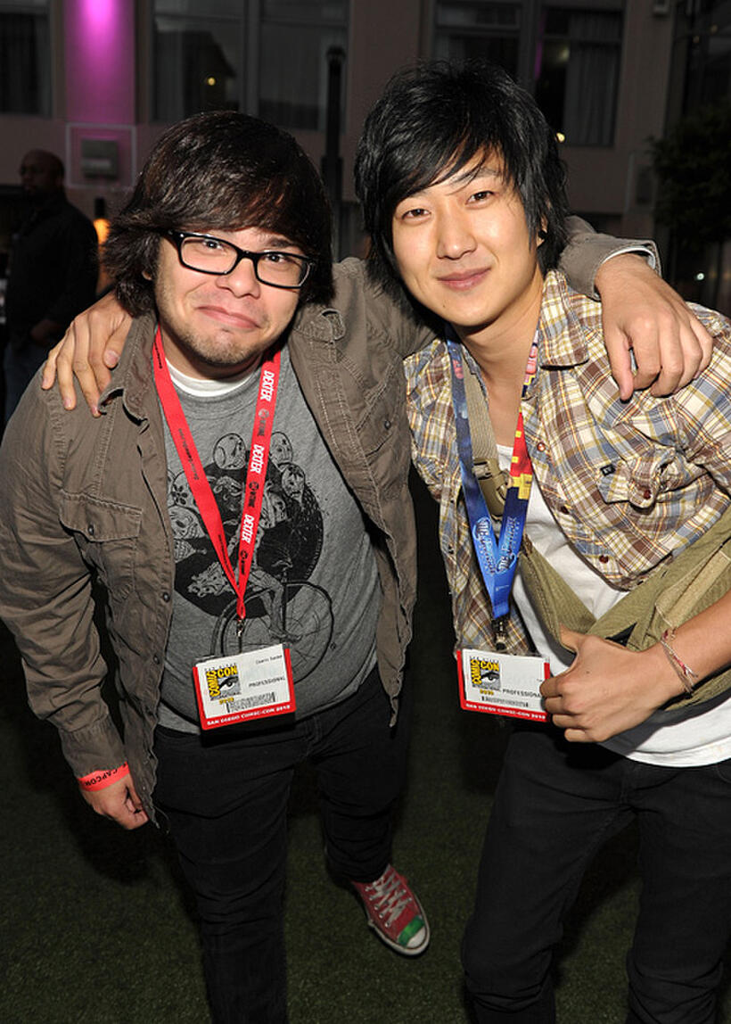 Charlie Saxton and Tim Jo at the Marvel Vs. Capcom party during the Comic-Con 2010.