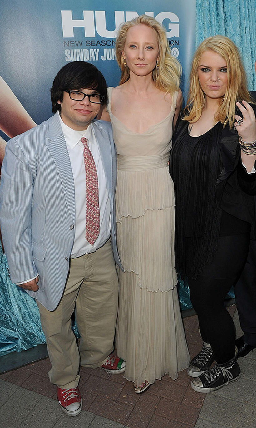 Charlie Saxton, Anne Heche and Sianoa Smit-McPhee at the California premiere of "Hung."