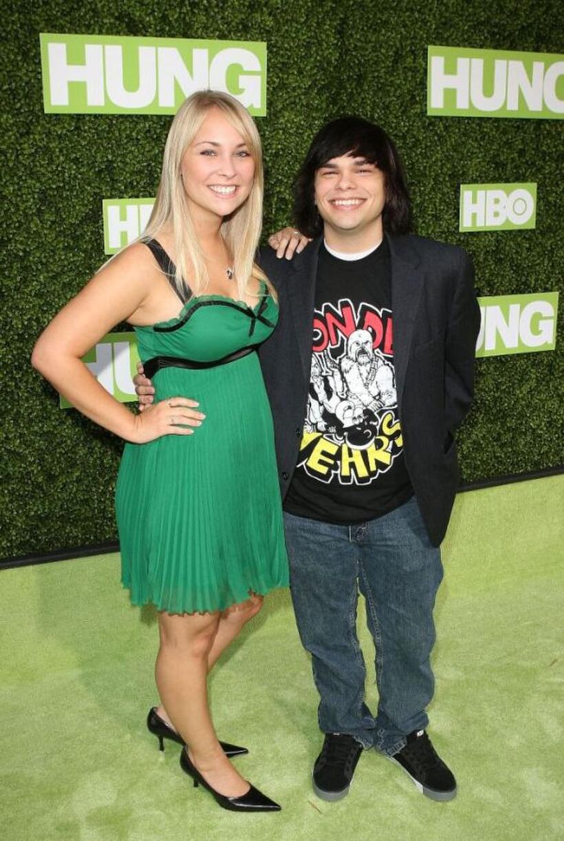 Mianna Saxton and Charlie Saxton at the premiere of "Hung."