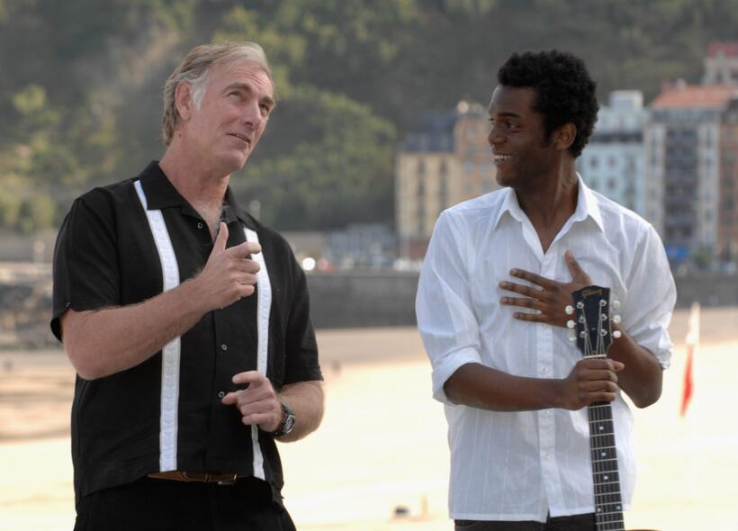 John Sayles and Gary Clark Jr at photocall for his movie "Honeydripper" during 55th San Sebastian Film Festival.
