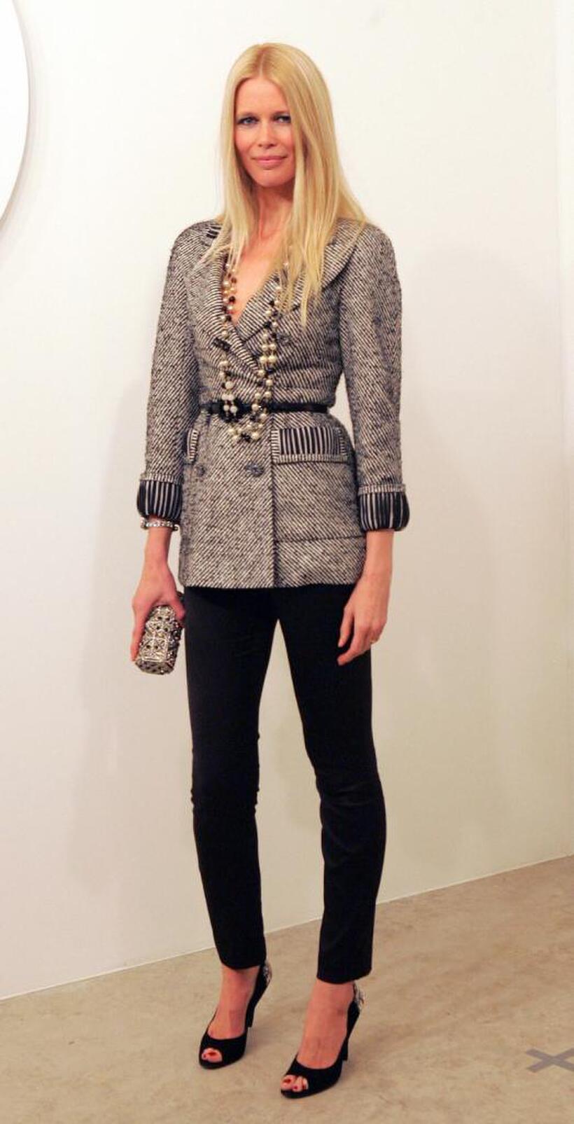Claudia Schiffer at the Chanel 2007/2008 collection show.