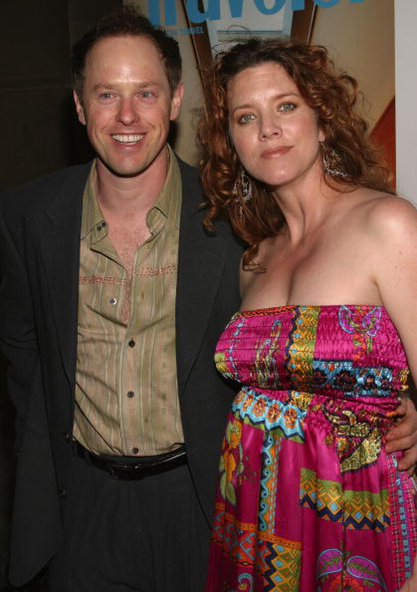 Raphael Sbarge and his wife Lisa Akey at the Conde Nast Traveler Hot List Party.