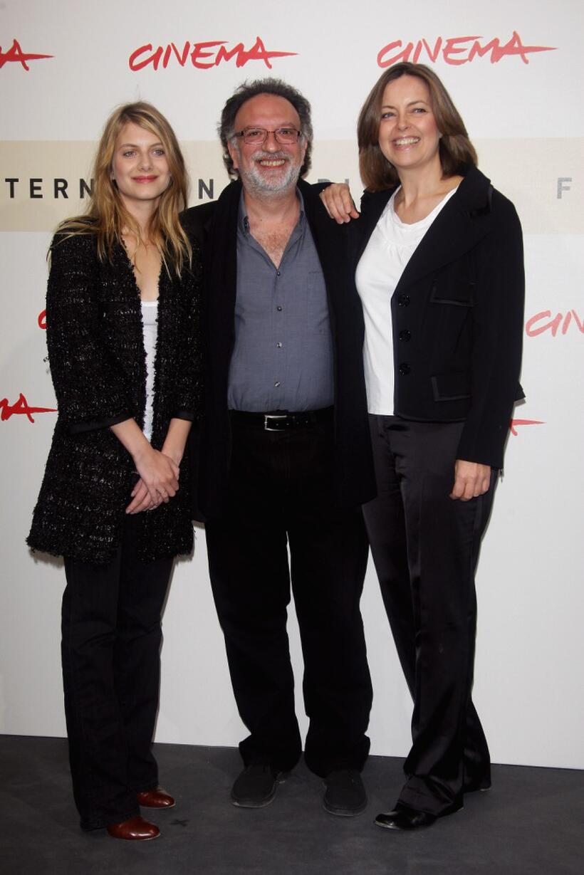Greta Scacchi, Alessandro Capone and Melanie Laurent at the photocall of "L'Amour Cache" at the second annual Film Festival.