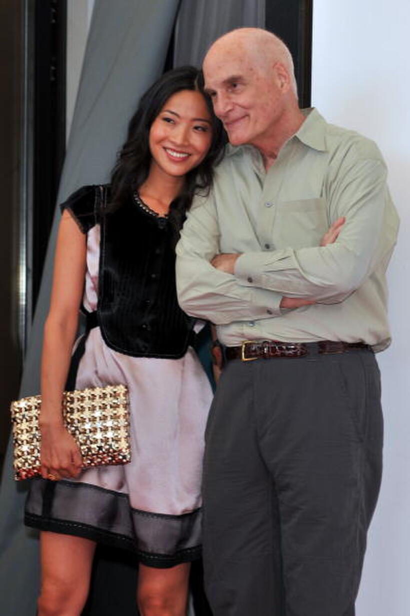 Lika Minamoto and Barbet Schroeder at the photocall of "Inju, La Bete Dans L'Ombre" during the 65th Venice Film Festival.