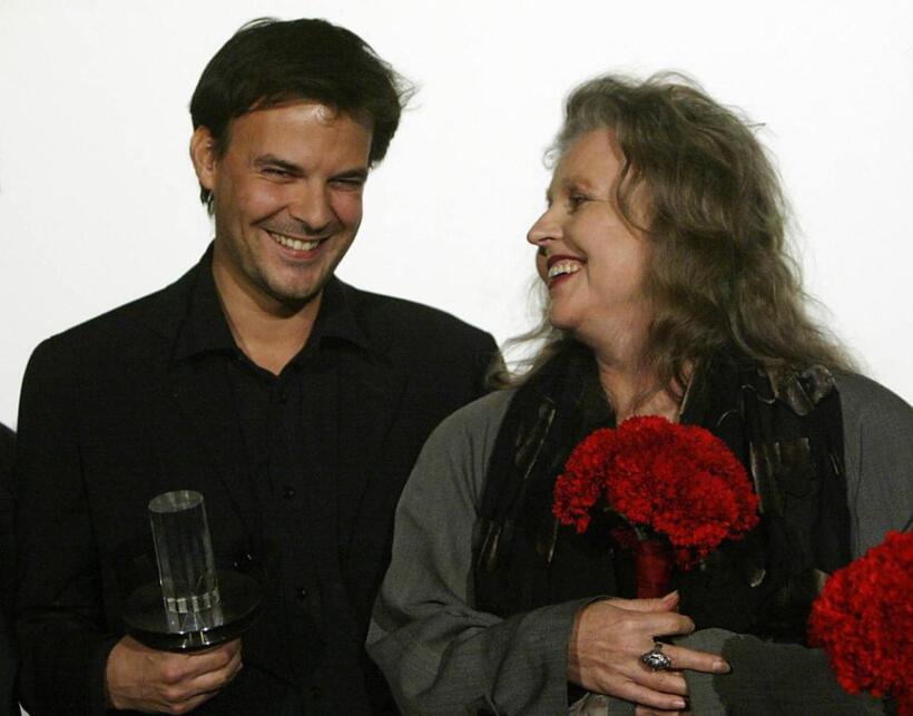Hanna Schygulla and Francois Ozon at the the Hamburg Filmfestival.