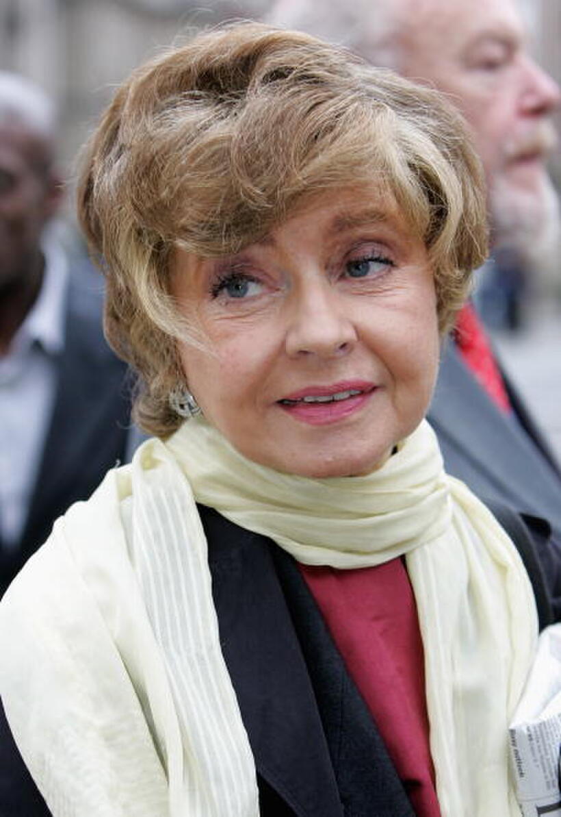 Prunella Scales at the Broadcasting house.