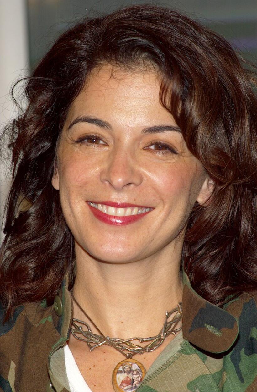 Annabella Sciorra at a media conference at Art Start.