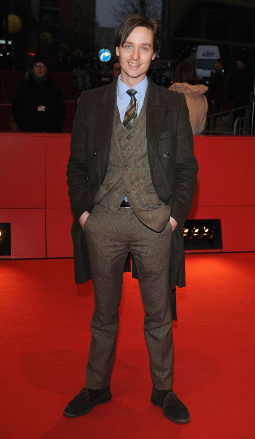 Tom Schilling at the premiere of "Heart of Fire" during the 58th Berlinale Film Festival.