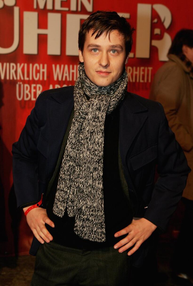 Tom Schilling at the Berlin premiere of "Mein Fuehrer."
